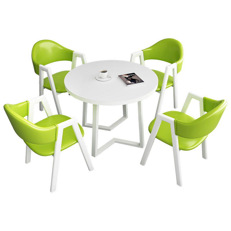 简约接待桌椅组合谈判洽谈桌商务用店面会客桌椅办公室休闲小圆桌 - 图3