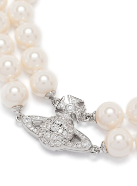 土星双层珍珠项链女款叠戴颈链