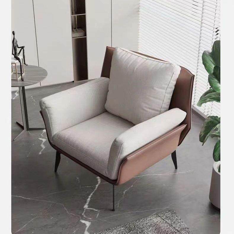 意式轻奢极简单人椅咖啡厅客厅阳台新中式现代懒人椅躺休闲沙发椅,淘宝优惠券,粉丝福利购,淘宝优惠卷