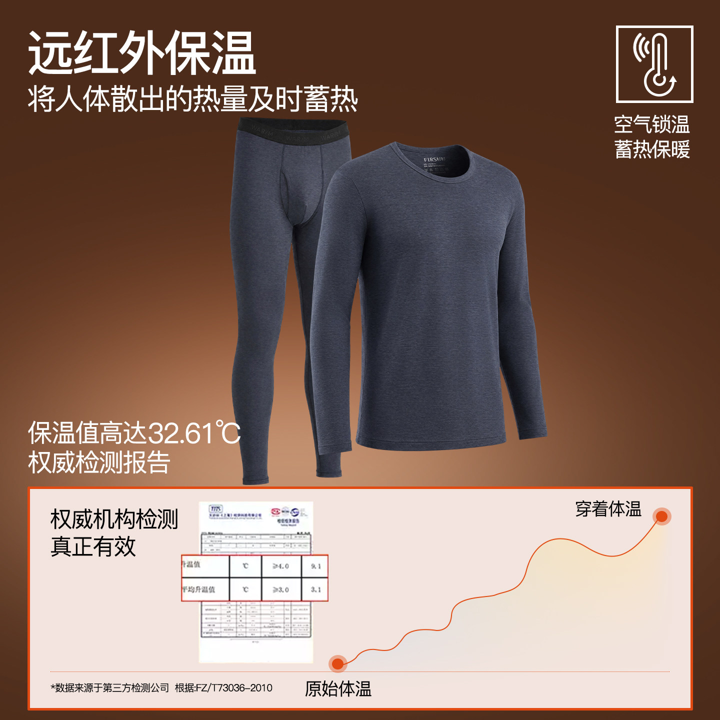 杉杉无痕保暖内衣男士加厚加绒德冬季羊绒