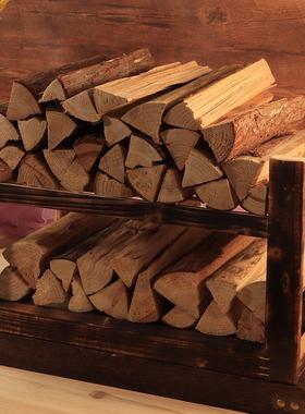 原杉木柴木头壁炉装饰柴块摆件取暖柴客厅背景墙橱窗民宿露营柴火