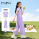 Five Plus Girls Suit Summer ພາກບາງ 2026 ໃຫມ່ຂອງເດັກນ້ອຍກາງແລະຂະຫນາດໃຫຍ່ Summer Wear ສັ້ນແຂນສັ້ນກິລາເຄື່ອງນຸ່ງເດັກນ້ອຍ Summer