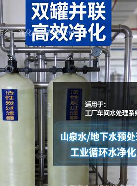 山泉水井水河水溪水地下水泳池活性炭砂滤器 雨水循环水过滤设备