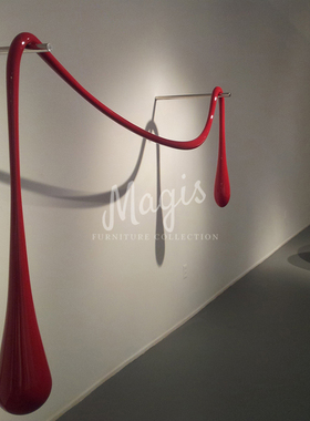 玻璃钢水滴造型雕塑摆件轻奢电镀天花板吊饰大堂售楼部挂件装饰品