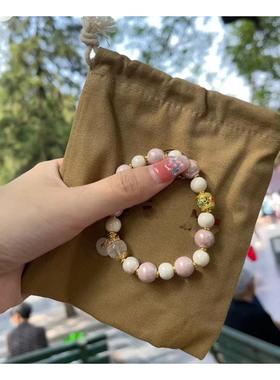 新款北京宫雍开运招财暴富香灰多巴胺瓷显白蛇年手串炼法物流通处