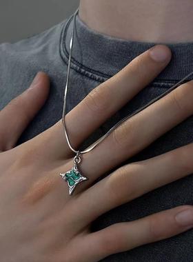 项炼男百搭配饰男生锁骨炼小众简约潮流高级感吊坠嘻哈毛衣挂饰女