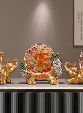 招财鹿流沙画摆件家居客厅酒柜玄关电视柜办公室装饰乔迁新居送礼