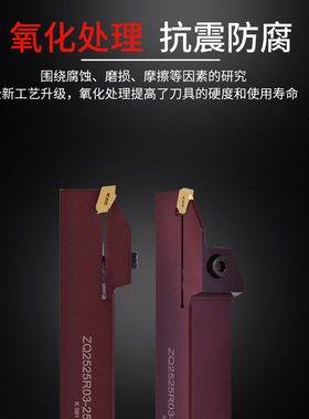 三韩加长切刀切断车刀杆SP300/400 单头槽刀杆ZQ2525R03-25/2020R