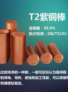 紫铜棒红铜棒实心6 8 10 12 16 18 20 25 30 35 40 50 60 70 80mm