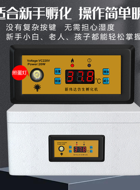 孵化器小型家用水床孵化器全自动智能鸭鹅鸽子芦丁鸡孵蛋器家用型