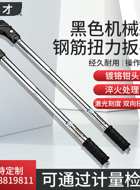 亿才检测直螺纹钢筋套筒扭力扳手电子数显力矩刻度管钳式机械预置