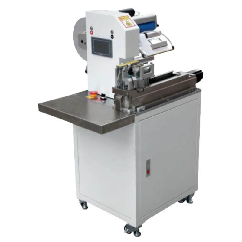 半自动电线对折贴标机数据电源线耳机线贴标机网线光纤性能稳定 - 图0