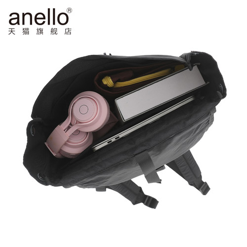 anello旗舰店商务翻盖暗扣行李箱拉杆插袋男女个性时尚双肩背包 - 图1