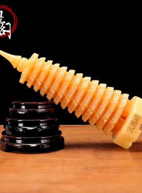 黄玉文昌塔9层13层客厅办公室书房卧室桌面天然玉石摆件礼品