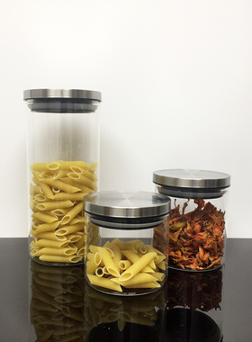 样板房间厨房玻璃储物罐组合套装橱柜饰品摆件创意软装陈列装饰