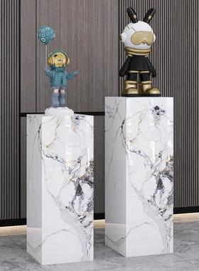 客厅玄关酒店会所展厅大理石雕塑摆件底座摆台工艺礼品摆饰装饰岩
