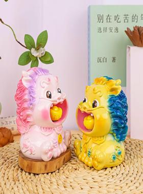 汽车装饰摆件召财貔貅转转乐可爱吞金兽创意家居桌面装饰摆件解压