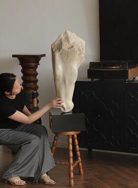 彷豪华石马头景思饮露彷古饰品客厅入口雕塑艺术饰品