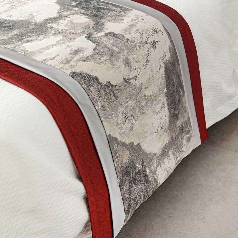 中式样板间床旗抱枕组合结婚红色靠枕床品套件沙发靠垫酒店床尾巾,淘宝优惠券,粉丝福利购,淘宝优惠卷