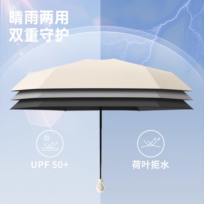 太阳伞胶囊带挂钩口袋防晒紫外线遮阳