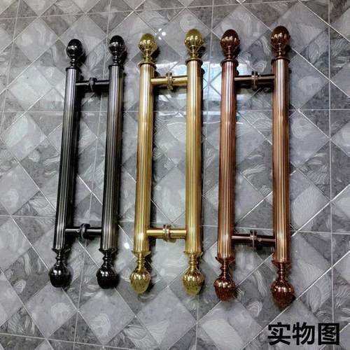 KTV包厢门拉手欧式不锈钢防火门酒店足浴木门铝合金玻璃门把手 - 图0