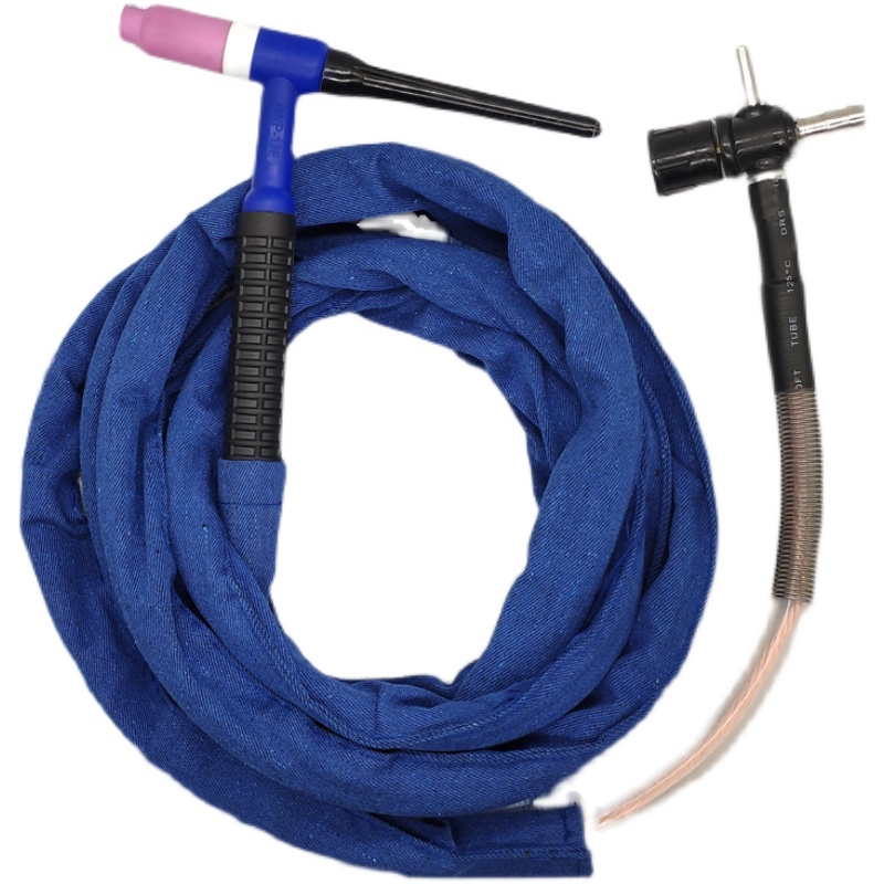 氩弧焊焊枪土把焊枪WP17F-1万向可弯枪头十字阀氩弧焊枪简易土枪 - 图3