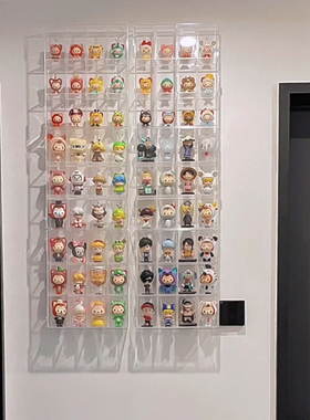盲盒收纳展示架透明亚克力挂墙手办展示柜立牌乐高泡泡玛特陈列盒