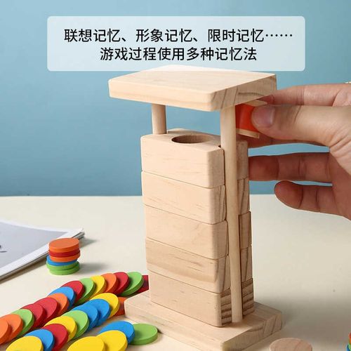 颜色翻转记忆塔游戏儿童数字逻辑思维训练专注力幼儿园益智玩具 - 图0