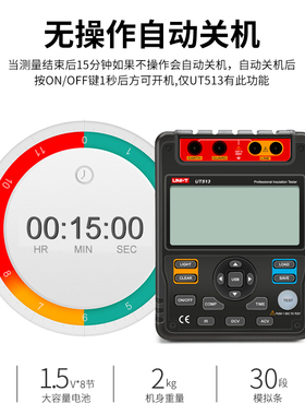 优利德绝缘电阻测试仪1000V高压兆欧表数字摇表测量仪电阻表2500V