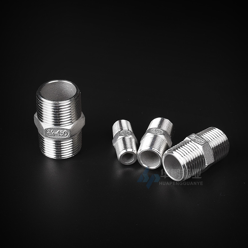 304/316不锈钢六角外丝双头外螺纹内接头对丝直接直通4分6分1寸 - 图1