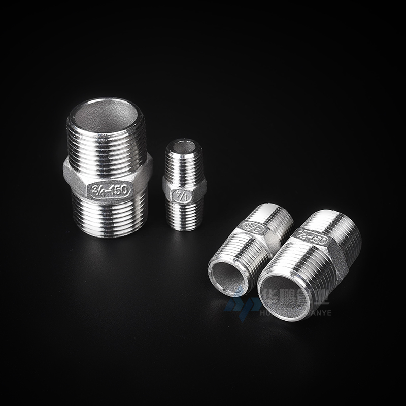 304/316不锈钢六角外丝双头外螺纹内接头对丝直接直通4分6分1寸 - 图0