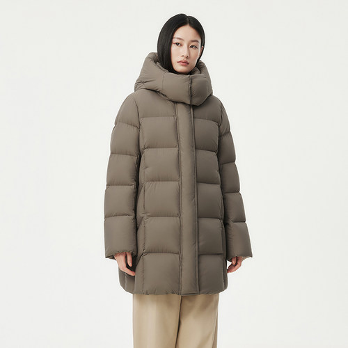 坦博尔妈妈款羽绒服女士中长款2025年新款加厚大码面包服冬装外套 - 图2