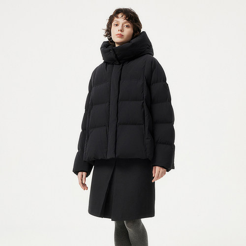 坦博尔羽绒服女短款2025年新款冬可脱卸帽时尚加厚小个子加厚外套 - 图1