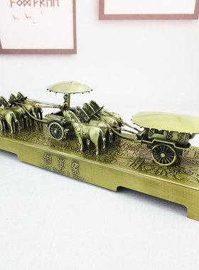 2025新款秦始皇兵马俑大号双马车西安旅游景点纪念品创意商务礼品