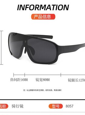 爆款连体户外运动骑行套镜大框防风沙登山护目眼镜显瘦个性墨镜