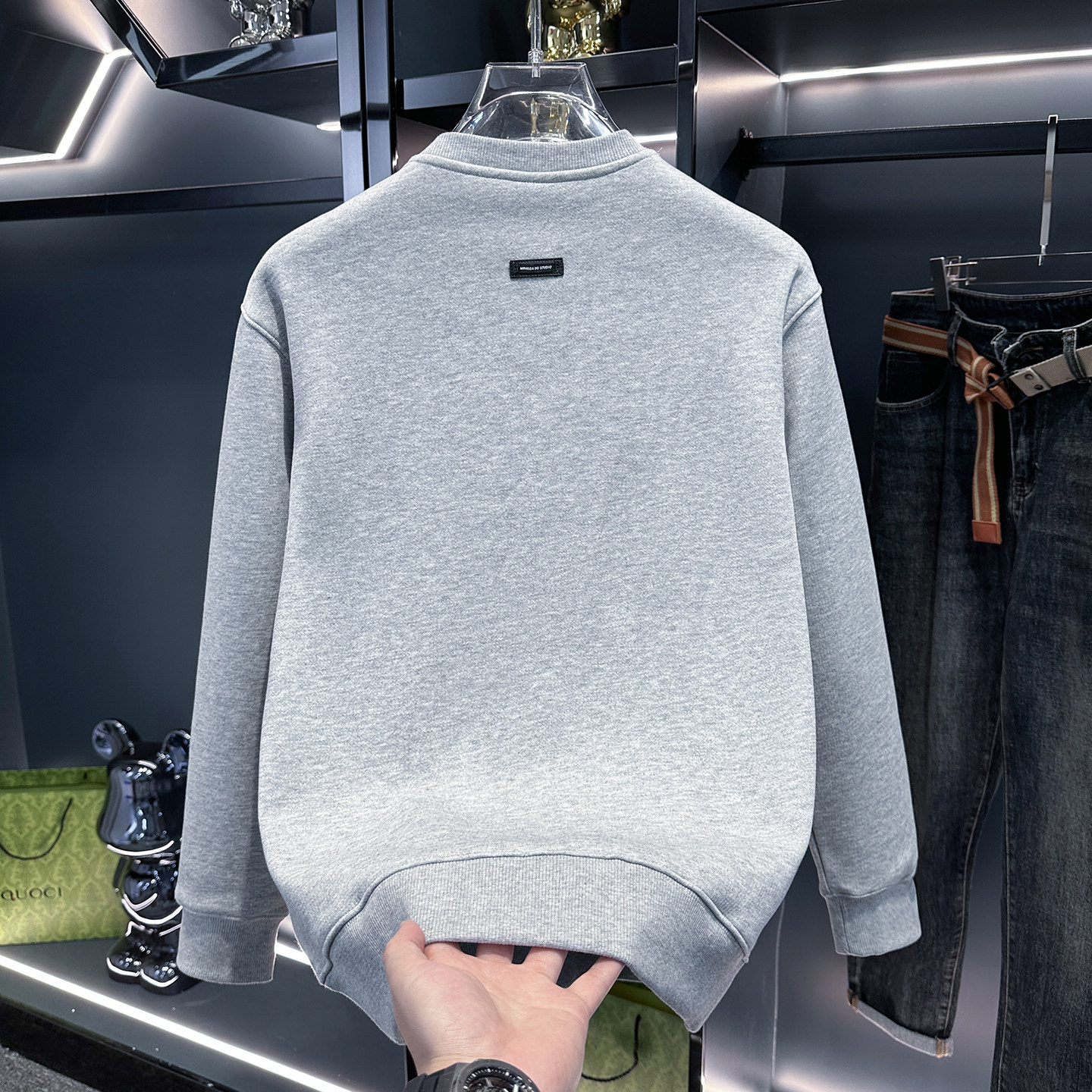 欧货男士潮流高端冬季圆领加绒卫衣加厚字母刺绣时尚保暖长袖上衣,淘宝优惠券,粉丝福利购,淘宝优惠卷