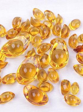 水晶元宝摆件金元宝聚宝盆小元宝招财琉璃开业摆件小乔迁装饰礼品