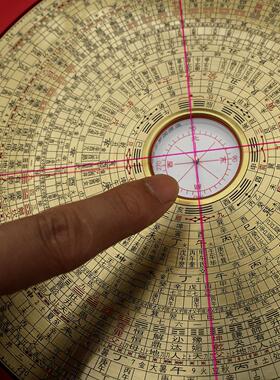 倪师同款新手罗盘高精度专业综合罗经仪黄铜二十四山高级摆件