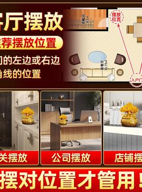 纯铜聚宝盆纯黄铜摆件招聚实心客玄关财办公室装饰黄铜米缸存钱罐