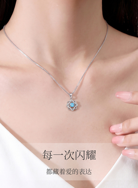 999足银项链生日礼物送女友老婆