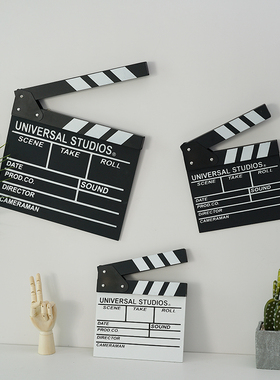 电影打板道具场记板摄影网店拍照创意装饰品摆件拍板导演板木质