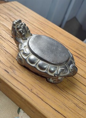 清仓雕刻福龟壶承杯托仿古做旧古典摆件龙之九子-霸下长16*9.5*5