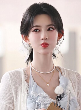孟子义同款珍珠项链女轻奢小众毛衣链大气锁骨链新款2026爆款颈链