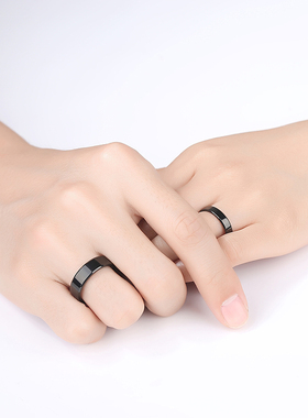 抖音很火的c男士戒指个性钨金戒指男潮情侣氚气女网红单身戒尾戒