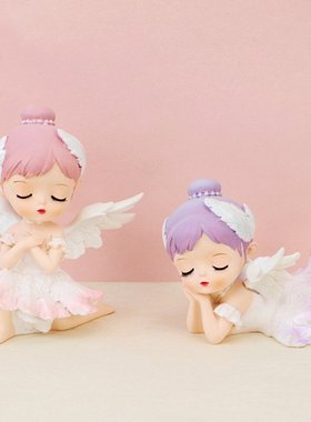 北欧少女心芭蕾女孩小摆件汽车车载车内饰生日蛋糕装饰品办公桌面