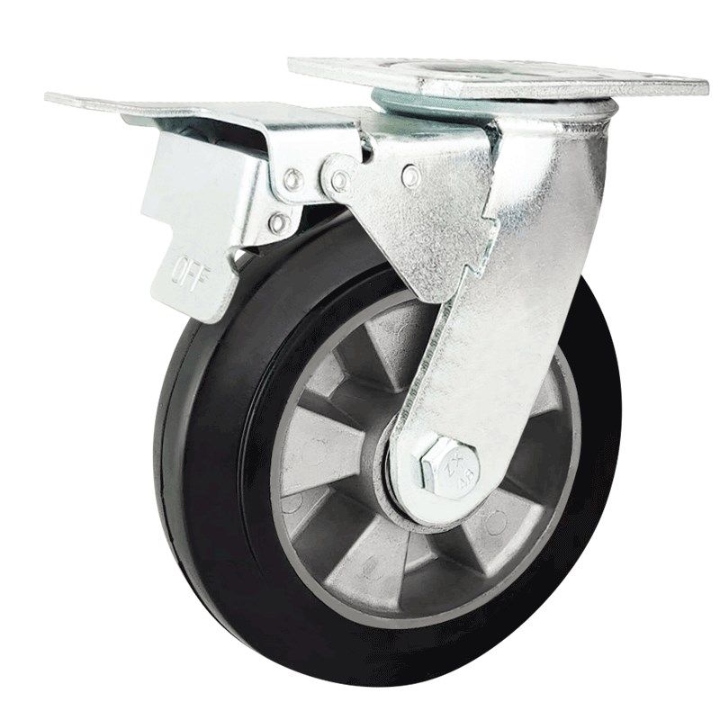 重型寸寸寸寸黑色铝橡胶轮静音耐磨平板手推车万向脚轮,淘宝优惠券,粉丝福利购,淘宝优惠卷