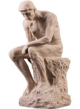 思想者装饰品摆件欧式复古创意雕像家居房间书柜办公室桌面摆设