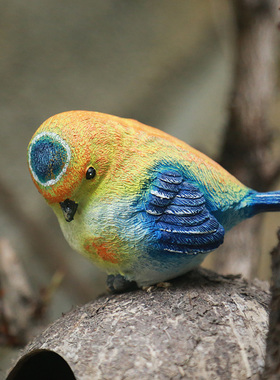 仿真小鸟装饰品花园庭院户外装饰院子田园风微景观动物园艺小摆件