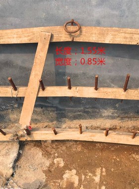 怀旧老手摇风车簸箕苇笠老牛拉木犁龙骨水车独轮手推车民俗老物件