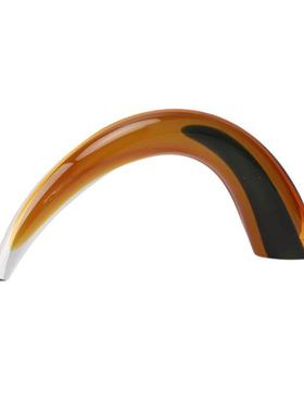 现代简约琉璃橙色渐变牛角流线摆件样板间售楼部家居客厅桌面饰品